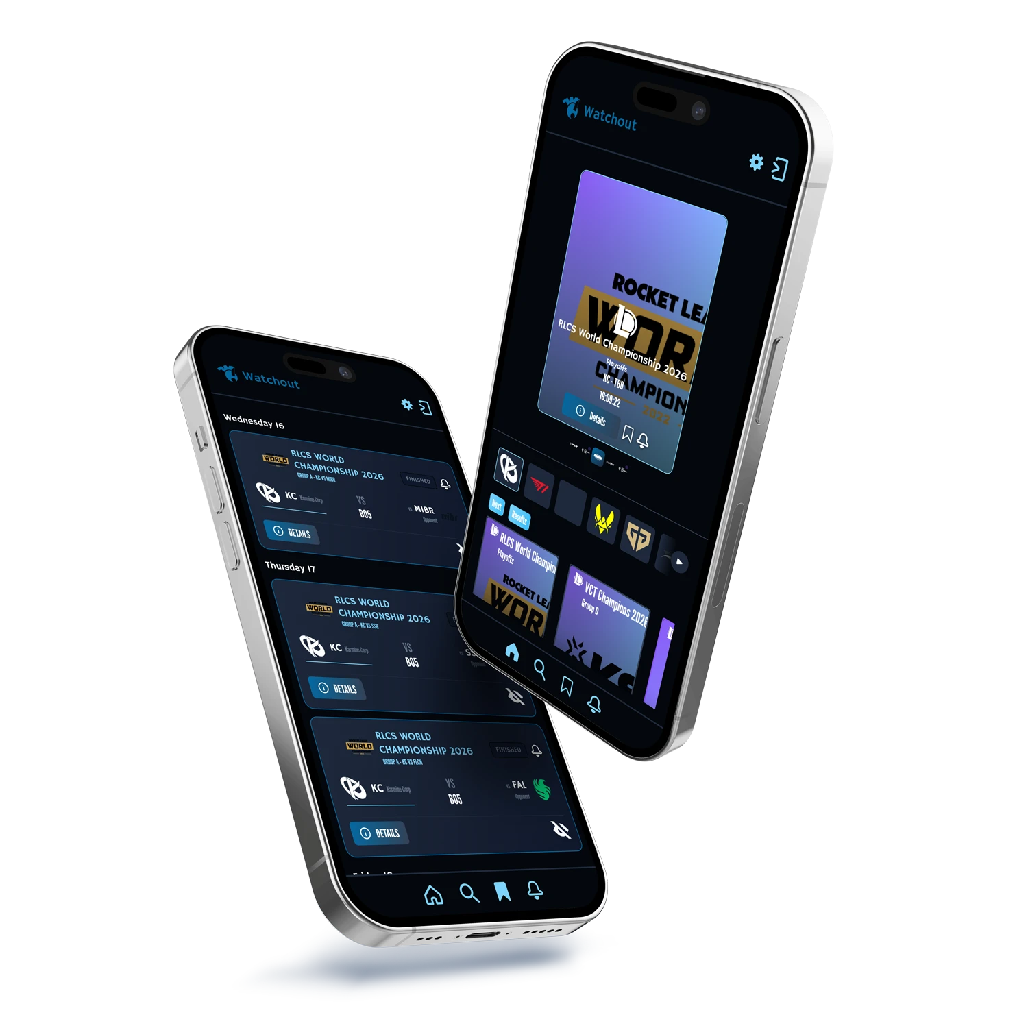 Watchout app on two phones